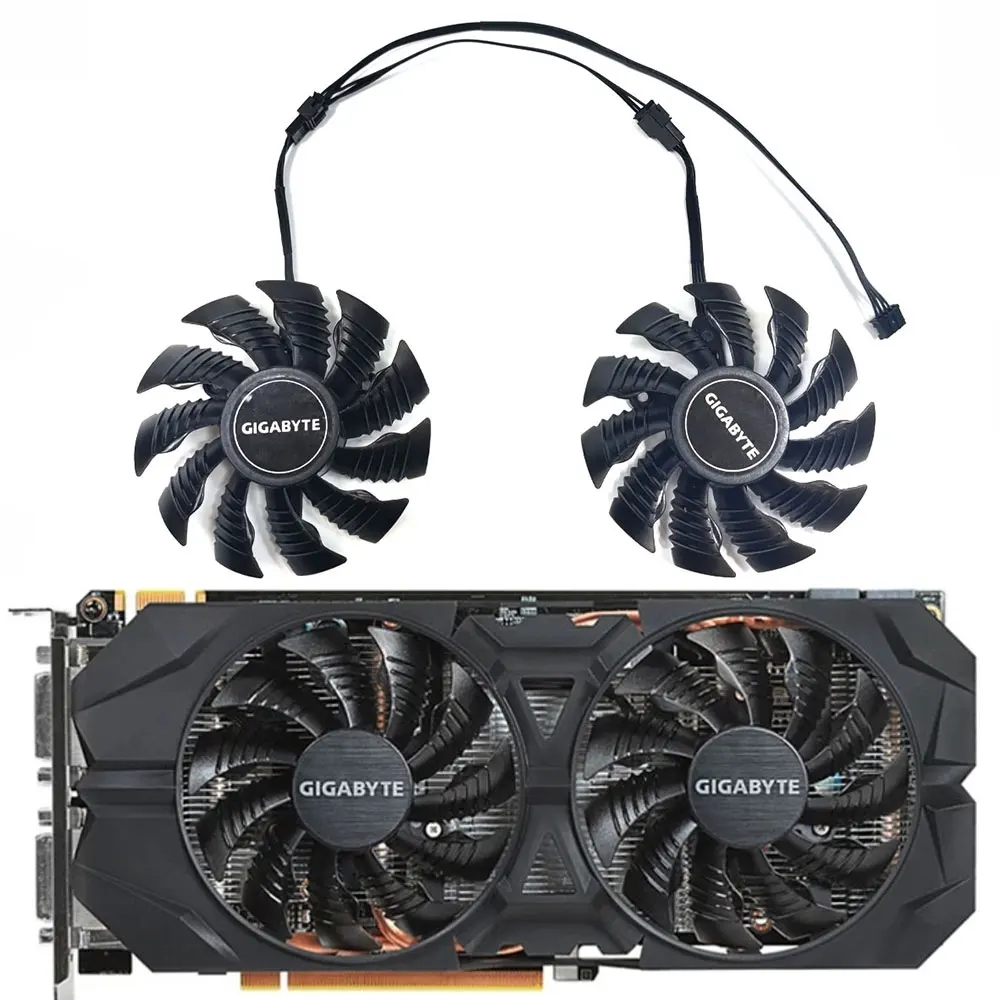 

NEW 2PCS/1LOT 87MM PLA09215S12H T129215SU GV-N960WF2OC GPU Fan，For GIGABYTE GTX 960 950、R9 390 380 Graphics card cooling fan