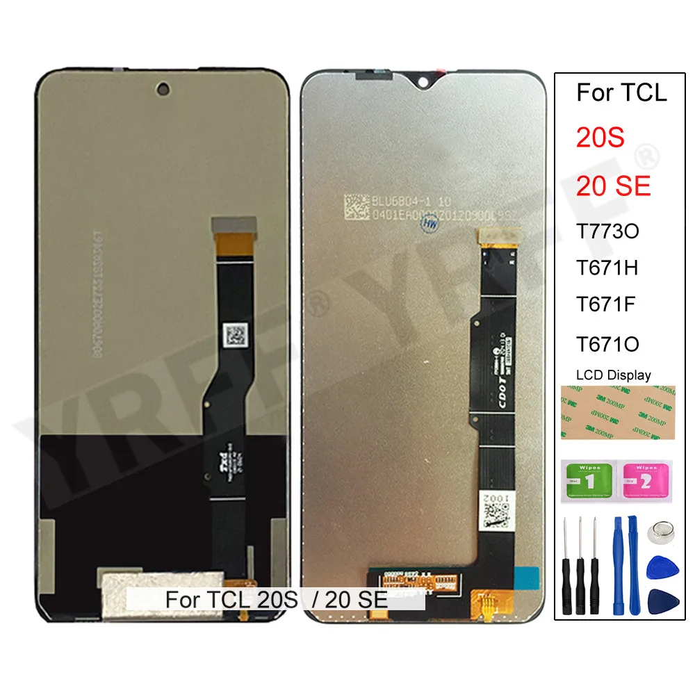 

For TCL 20S /20 SE LCD Display+Touch Screen Digitizer Assembly For TCL T773O T671H T671F T671O LCD Screens Replacement+Tools