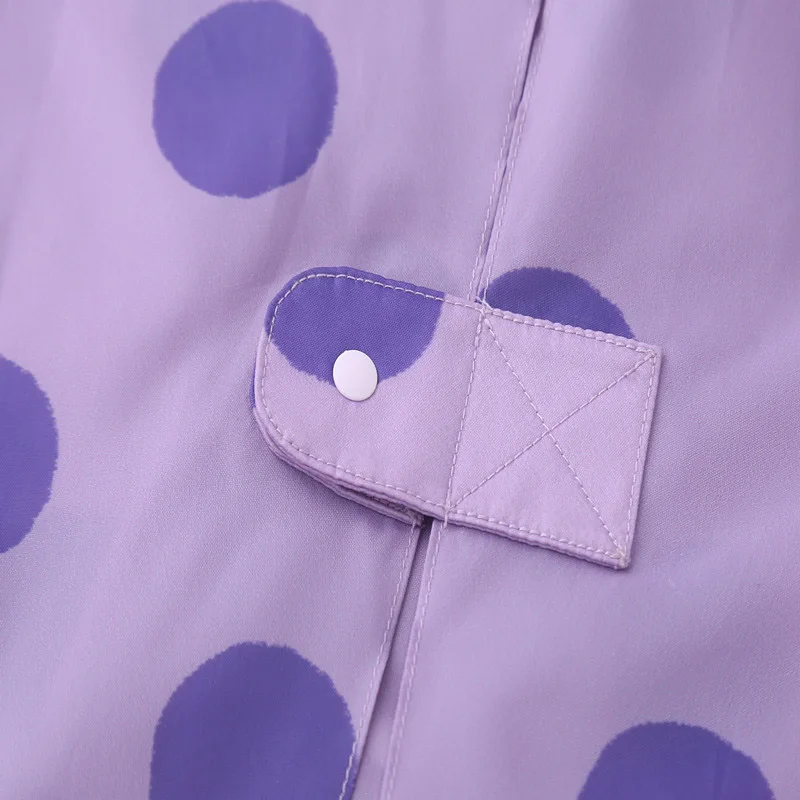 Пурпурный дождевик в горошек детский многоразовый пончо от дождя для учеников