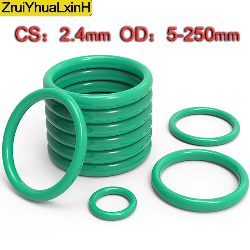 Уплотнительное кольцо из зеленой фтористой резины FKM OD6-300 мм CS2 4 мм.