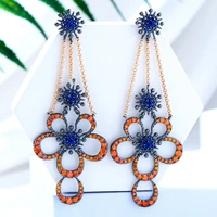 soramoore high quality luxury charm long pendant earrings womens wedding banquet daily anniversary jewelry accessories