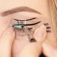 10pcs eyeliner shaper eye shadow grooming nine tailed fox reusable stickers eyebrow stencil template cosmetic makeup tool