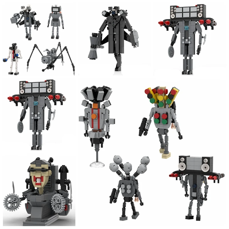 Buildmoc Skibidi Набор строительных блоков для туалета оператора Боевой набор зумпила человек MOC наборы строительных блоков игрушки для детей подарки игрушки Кирпичи