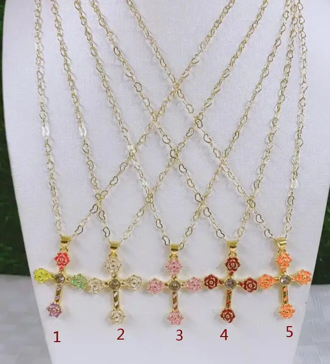 

1pcs CZ cross drip oil Charms for Jewelry Making Wholesale Pendant Necklace Jewelry Supply Wholesale df3s