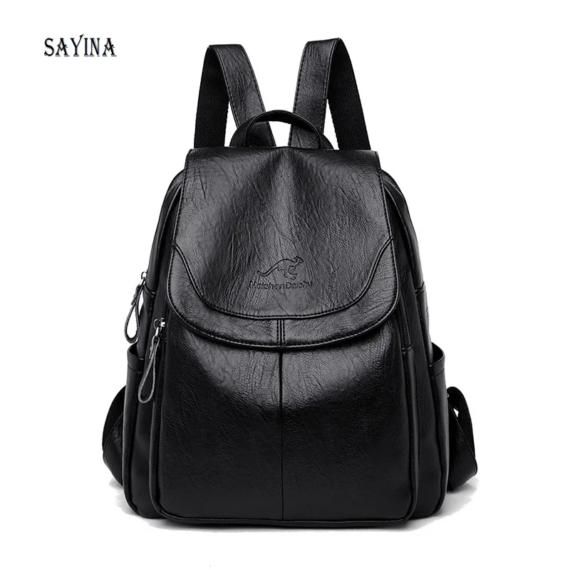 

Genuine Women Leather Backpack Fashion Female Shoulder Bag Sac A Dos Ladies Bagpack Mochilas School Bags for Teenage Girls 2023