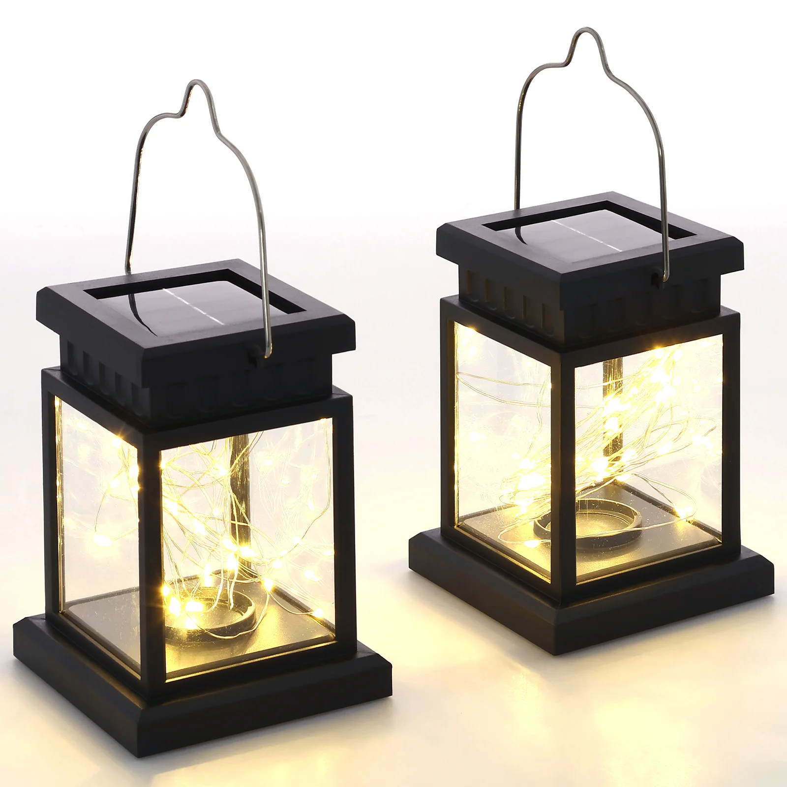 

2 шт., водонепроницаемые подвесные солнечные фонари с крючком