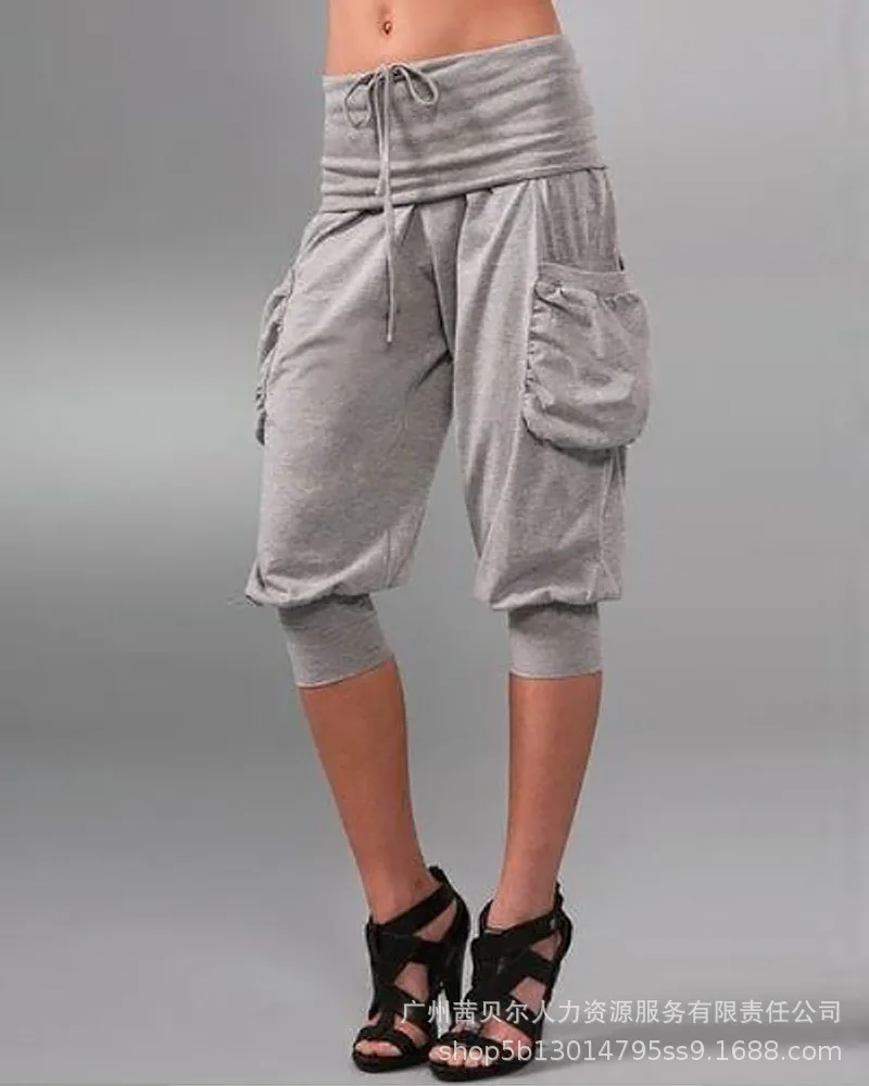 Women Elegant Fashion Pocket Baggy Pants Casual Fashion Elastic High Waist Cargo Pencil Pants Streetwear Y2K Clothes