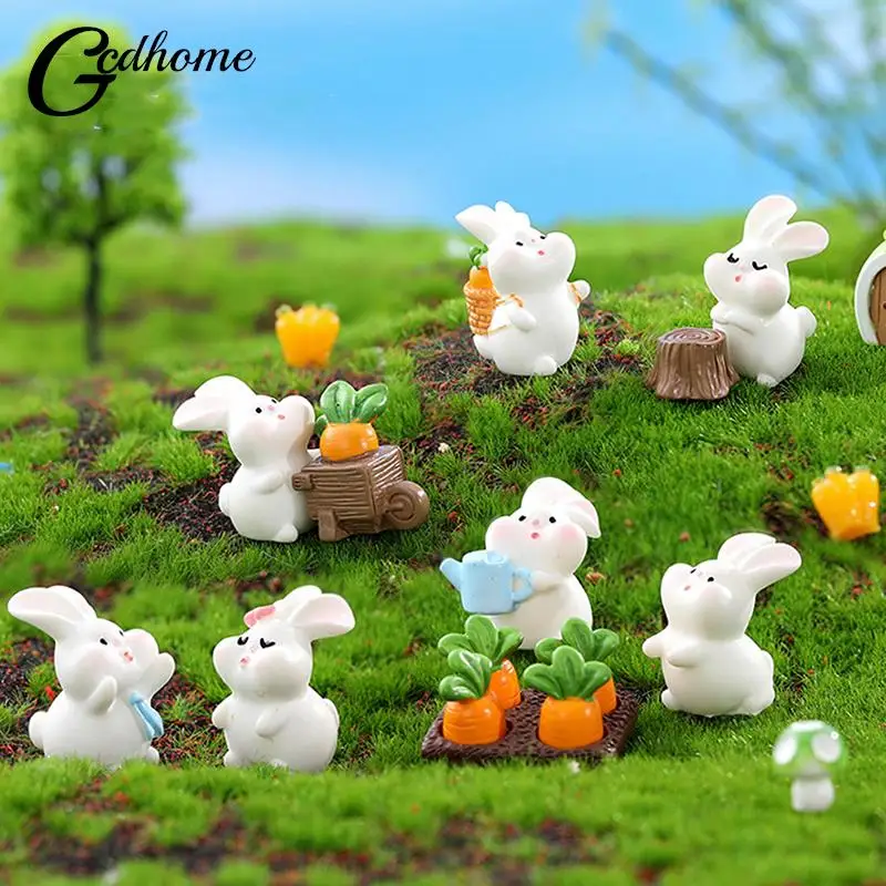 1 шт. мультяшный Белый Кролик морковь рай мир серия микро пейзаж полимерные