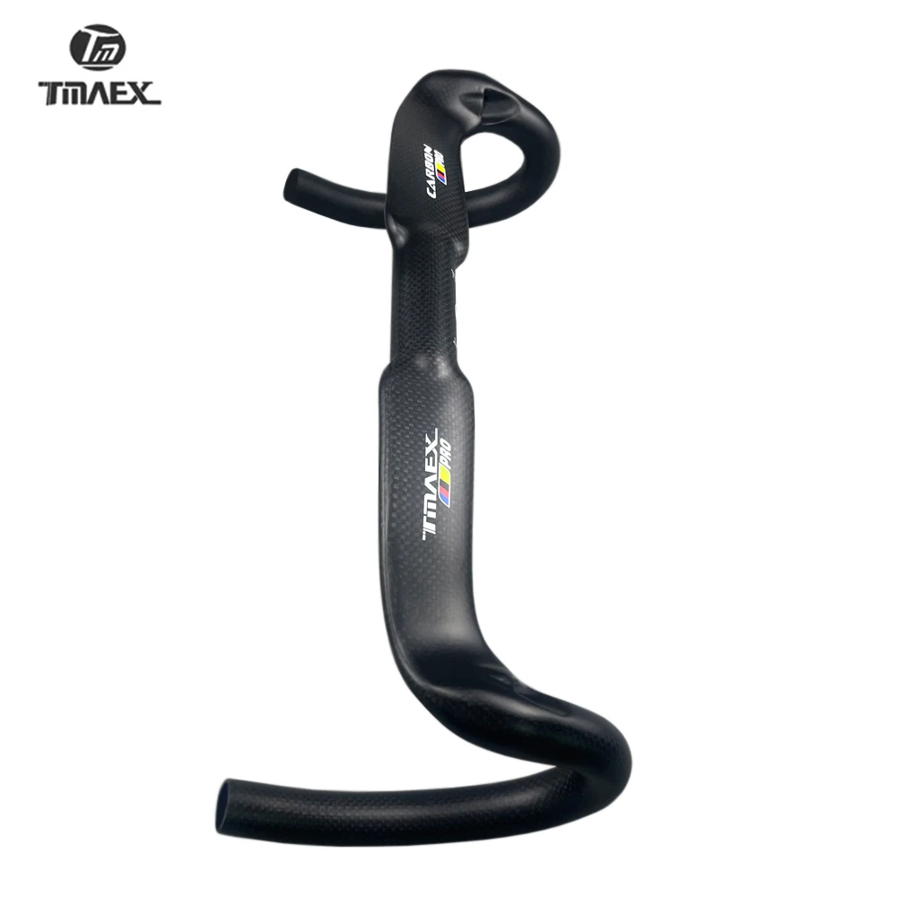 Фото Руль TMAEX-Carbon Pro для шоссейного велосипеда, полноразмерный, изогнутый, 3K, матовый, глянцевый, 400 мм, 420 мм, 440 мм №4
