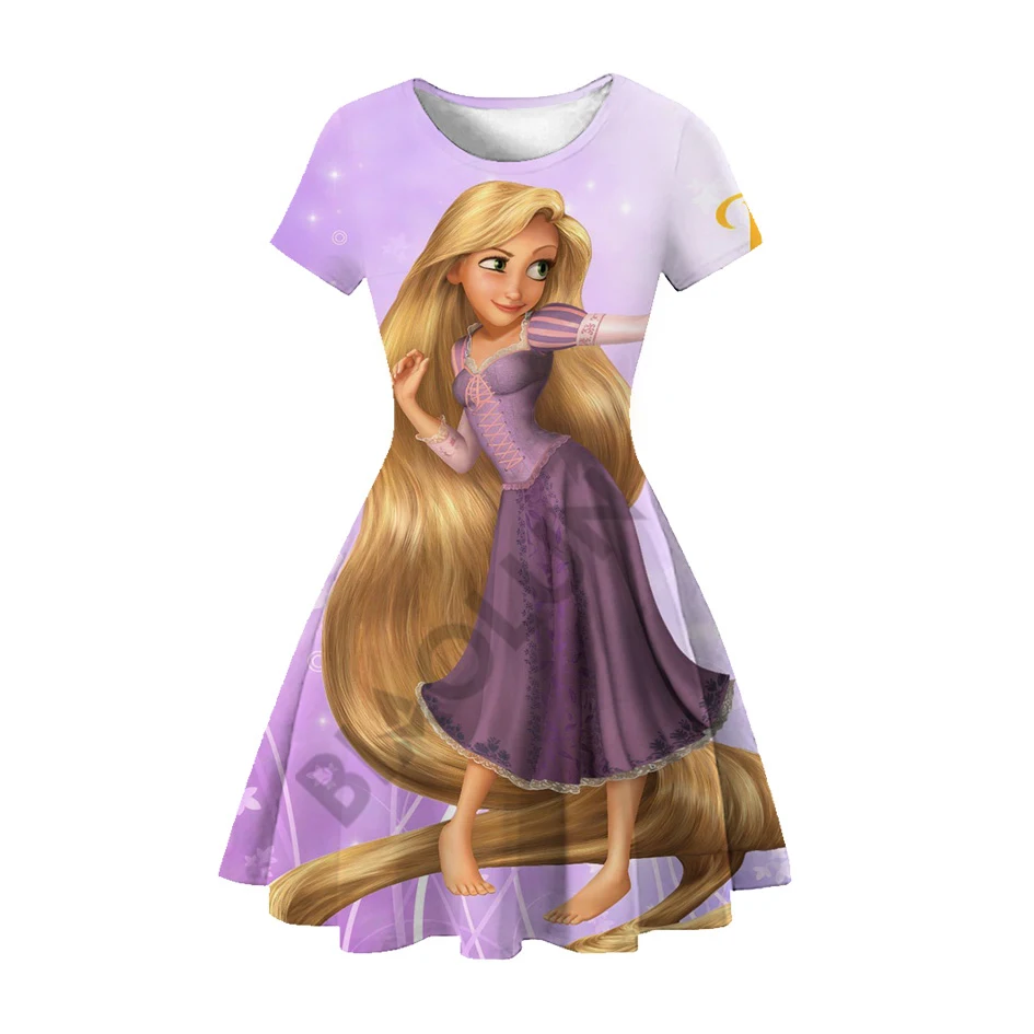 Платье принцессы Рапунцель Disney для косплея волшебное платье с золотыми волосами