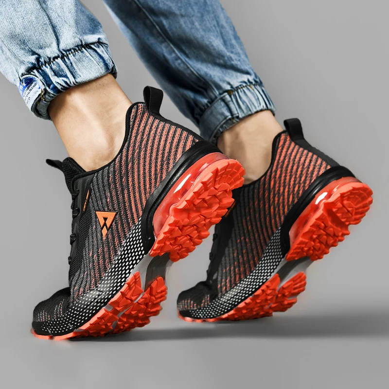 2023 Summer Men's Mesh Breathable Golf Shoes Outdoor Sports Running Shoes Youth Fitness Golf Jogging Shoes Size 39-48