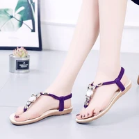 2022 summer new womens chain flip flops thong sandals shoes woman casual buckle strap flat slip on toe clip sandals shoes femme