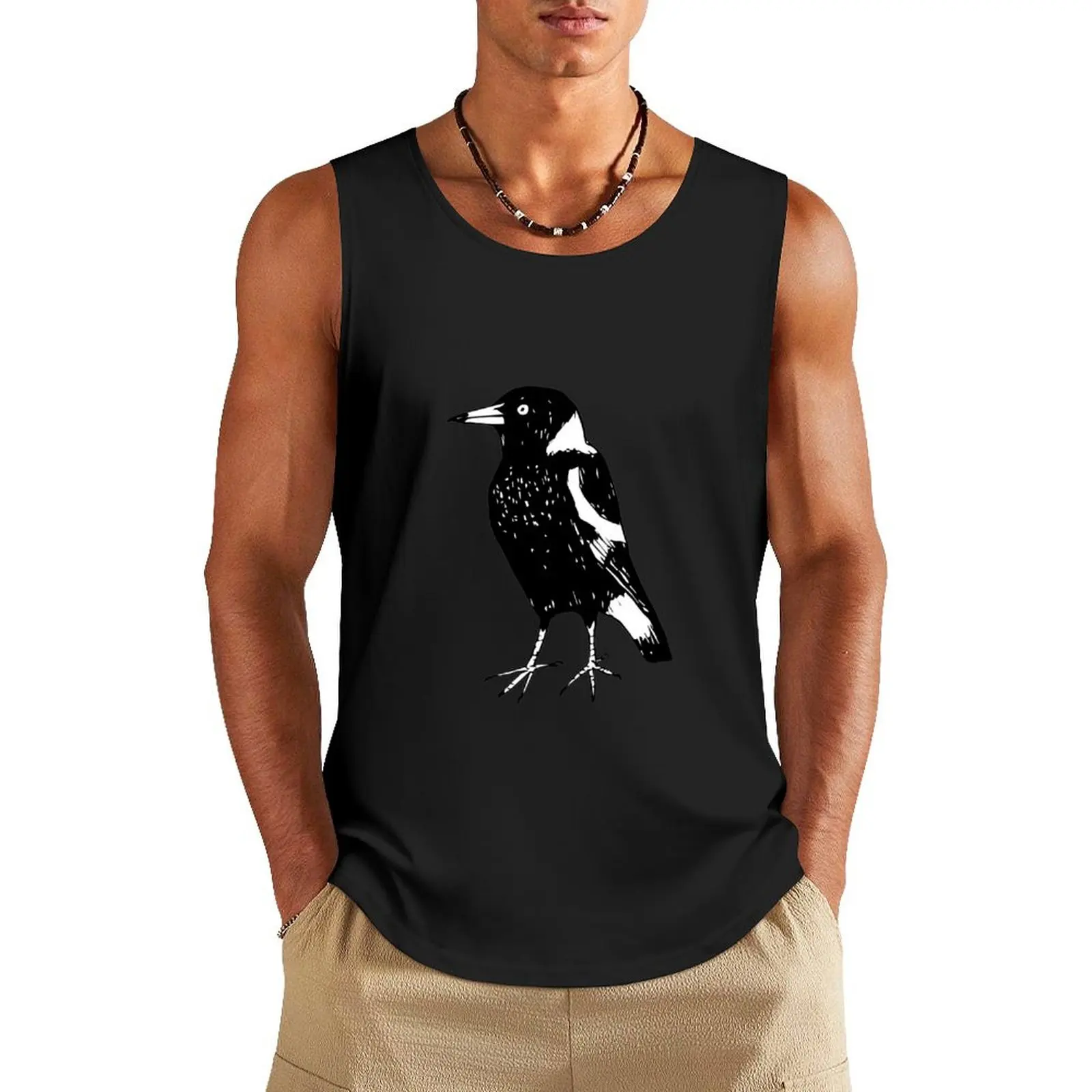 Майка Max the Magpie для сбора средств BirdLife Australia мужская летняя майка бодибилдинга