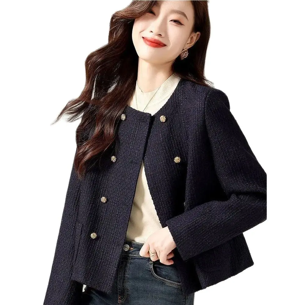 

Classic 2022 Autumn New Fashion Casual Loose Black Double-Breasted Suit Jacket Woman Blazers