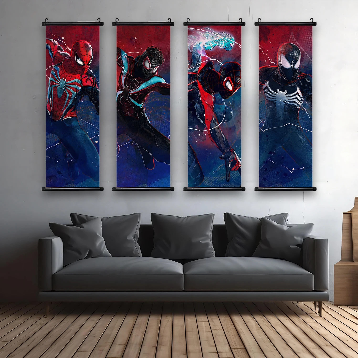 S-SpiderMan 2 обои для игровой комнаты Marvel настенная живопись холст печать декор