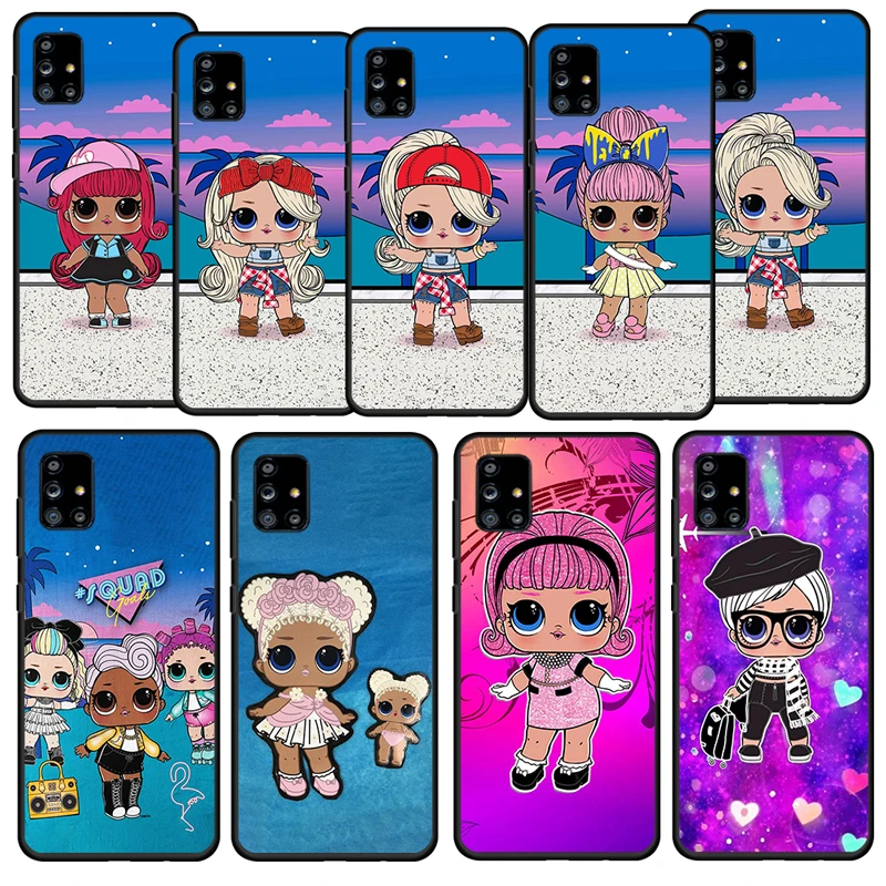 

Surprise Doll LOL Cartoon For Samsung Galaxy A52S A72 A71 A52 A51 A12 A32 A21S 4G 5G Soft TPU Silicone Gel Black Phone Case Capa