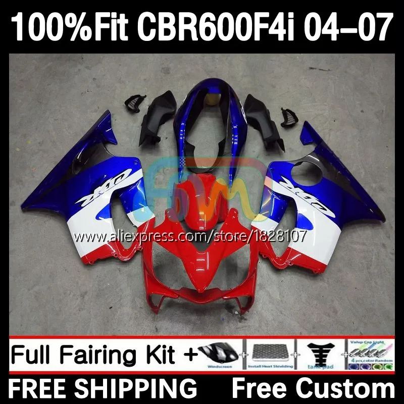 

Injection Body For HONDA CBR600 FS CBR 600F4i 600 F4i 04 05 06 07 19No.115 Red blue CBR600F4i 2004 2005 2006 2007 OEM Fairing