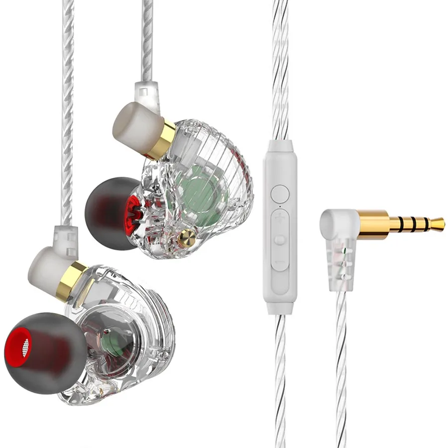 

QKZ SK3 In Ear Earphones Copper Driver HiFi Sport Headphones In Ear Earphone For Running With Microphone Headset Music Earbuds