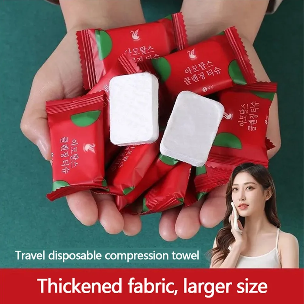 

1 Pc Disposable Travel Towels Compressed Facial Wipes Compact Tablet Mini Wipes Wipes Triangular Wipes Tissues Travel Supplies