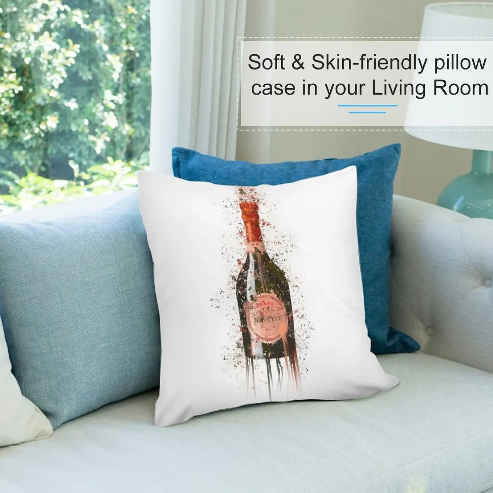 Декоративная подушка с принтом Laurent Perrier декоративная для дивана чехол подушки