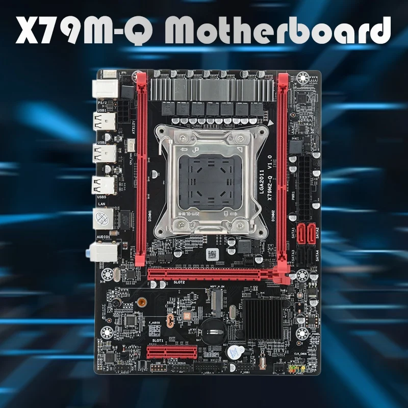 

X79M-Q материнская плата LGA2011 2x DDR3 слот Поддержка 64G для процессоров Xeon LGA2011 серии V1/V2 материнская плата