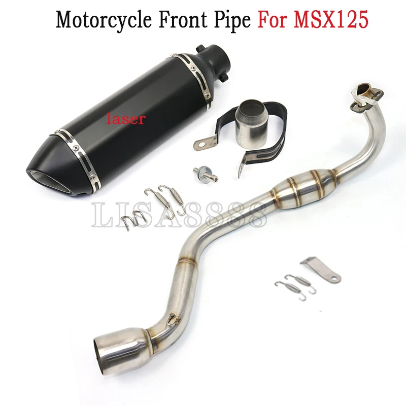

Full Systems 51mm Motorcycle Exhaust Pipe Front Connect Pipe Escape Moto Motorbike Muffler For HONDA GROM MSX125 MSX 125 SF