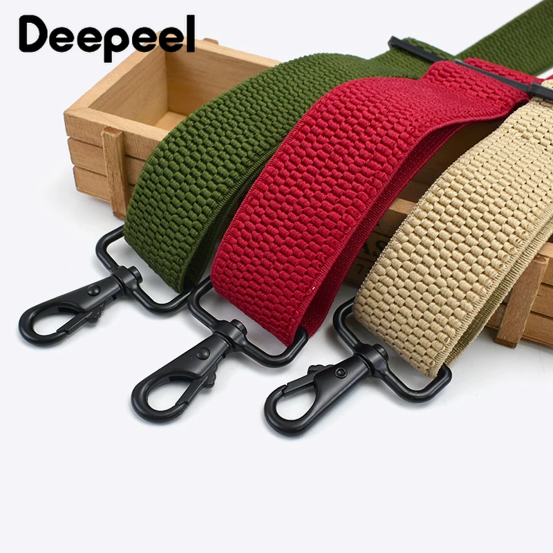 1pc Deepeel 3.5*120cm Men's Braces X-Shaped Corn Grain Stretch Wide Suspenders Black Hook Buckle 4 Clip Straps Male Jockstrap