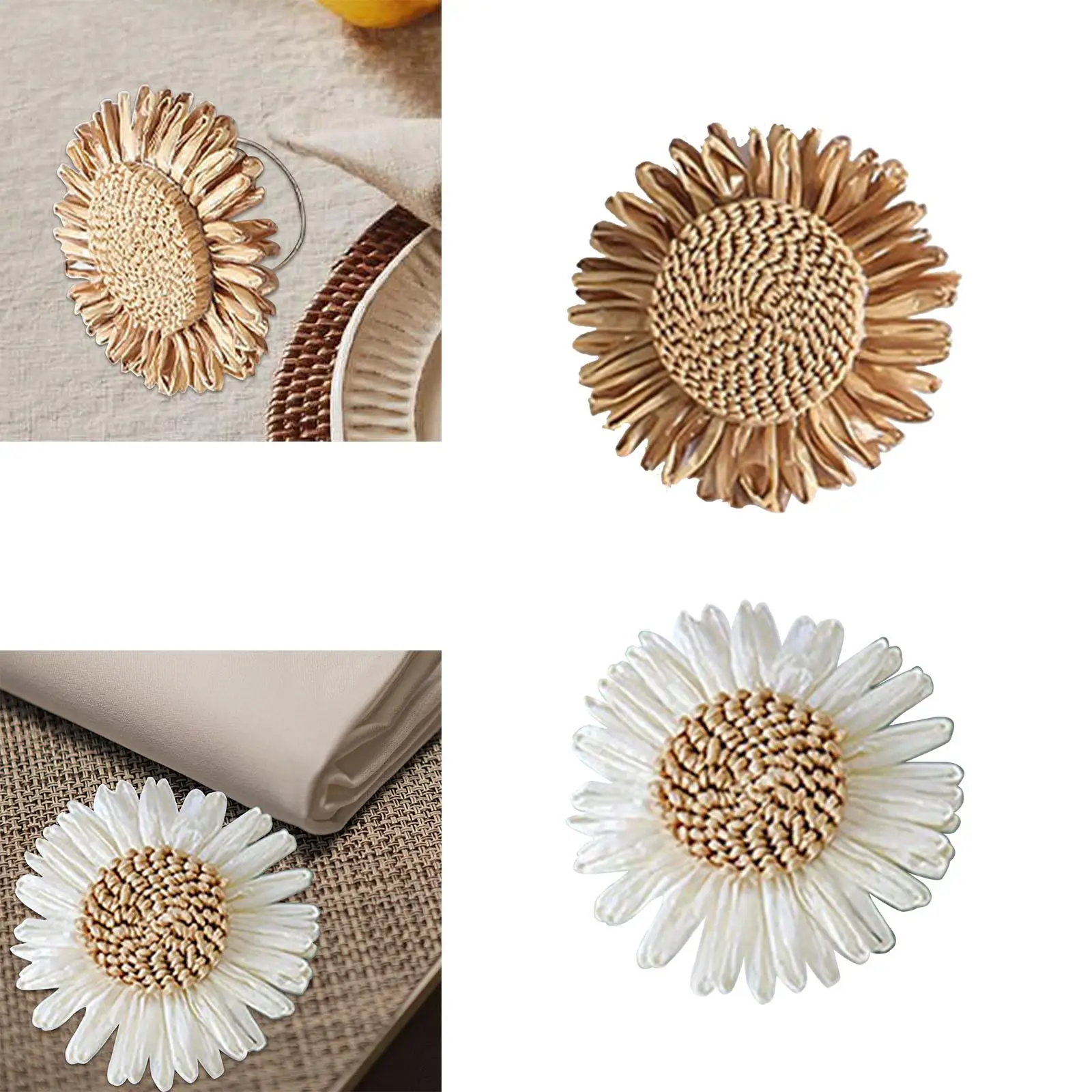 Кольцо для салфеток в виде подсолнуха украшение обеденного стола Цветочная