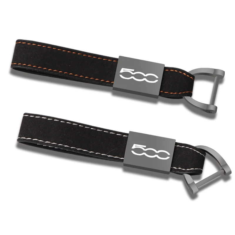 Кожаный брелок с логотипом автомобиля на заказ для ключей Fiat Abarth 500 500l 500X 500e 500c