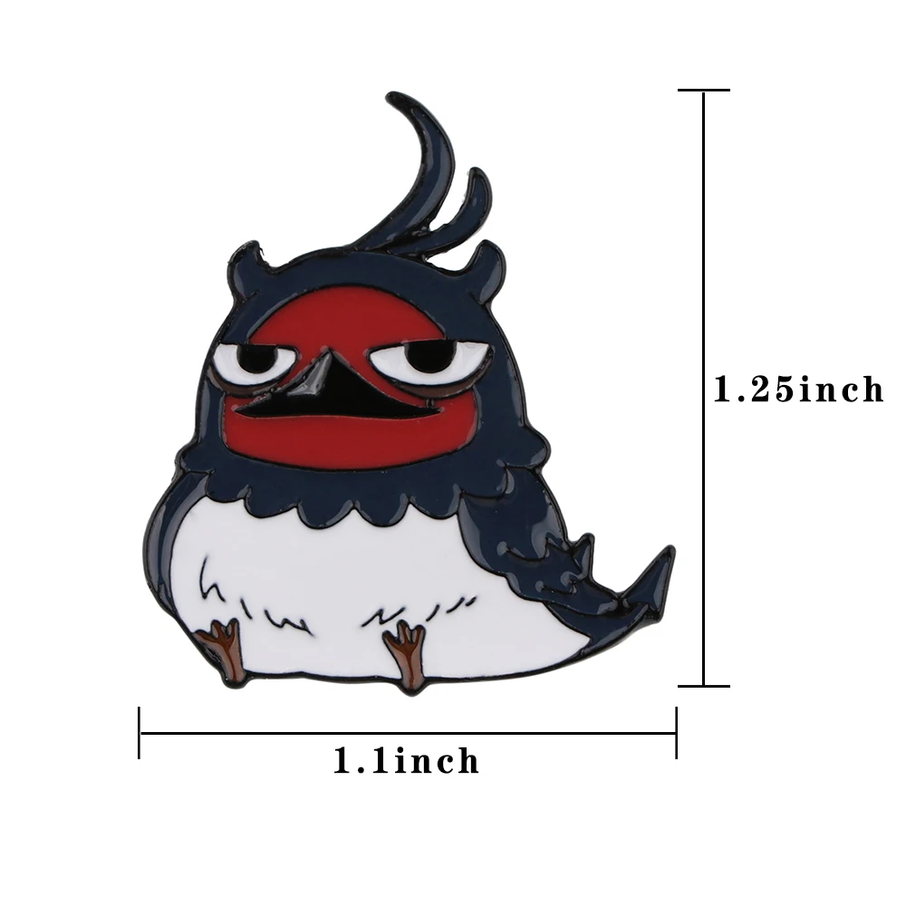 Эмалированная брошь в виде черного клевера для рюкзака |