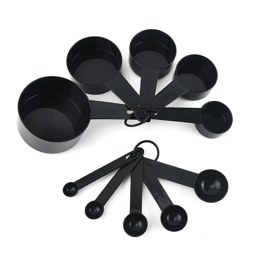 

10pcs/set Measuring Spoon&cup For Baking Tea Coffee Kitchen Accessories 29.58-236.59ml Cup Capacity 1.23-14.79ml Spoon Capacity