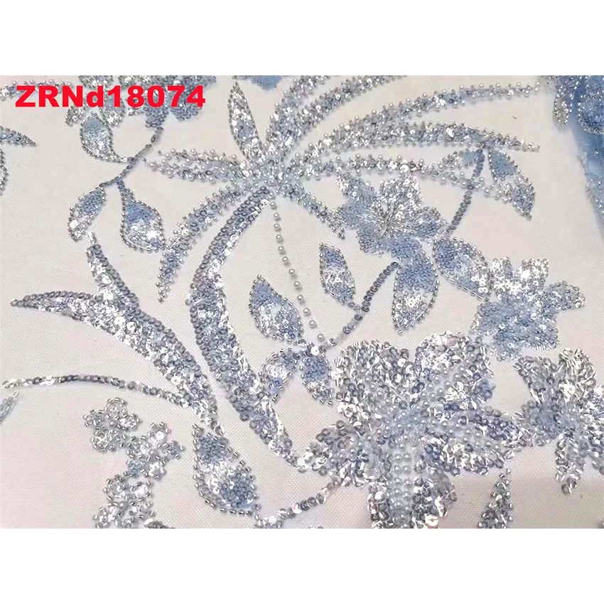 

Colorful Ankara Sequin Material Silk Textiles Wedding Fabric ZRNT18074