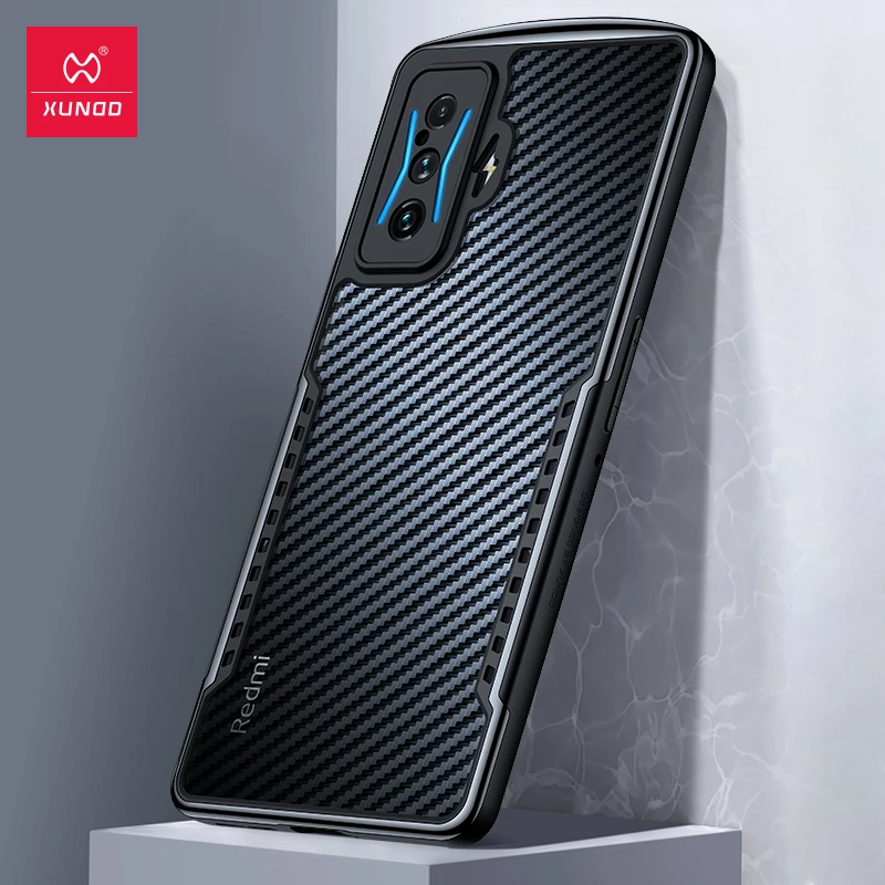 

For Xiaomi Redmi K50 Pro POCO F4 5G Case,Xundd Airbag Shockproof Shell,Carbon Fiber Pattern Back Cover Heat Dissipation Case