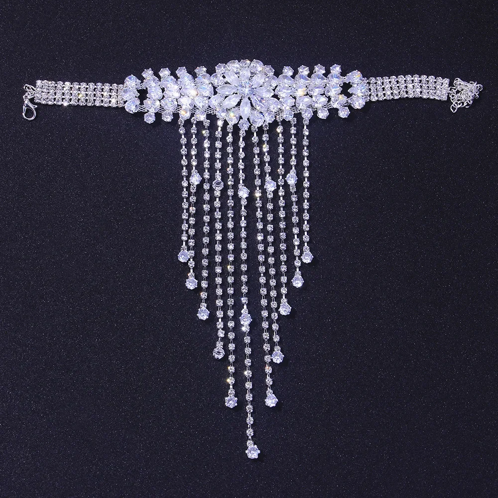 Европейский и американский крупный цветок с бахромой украшение для женщин