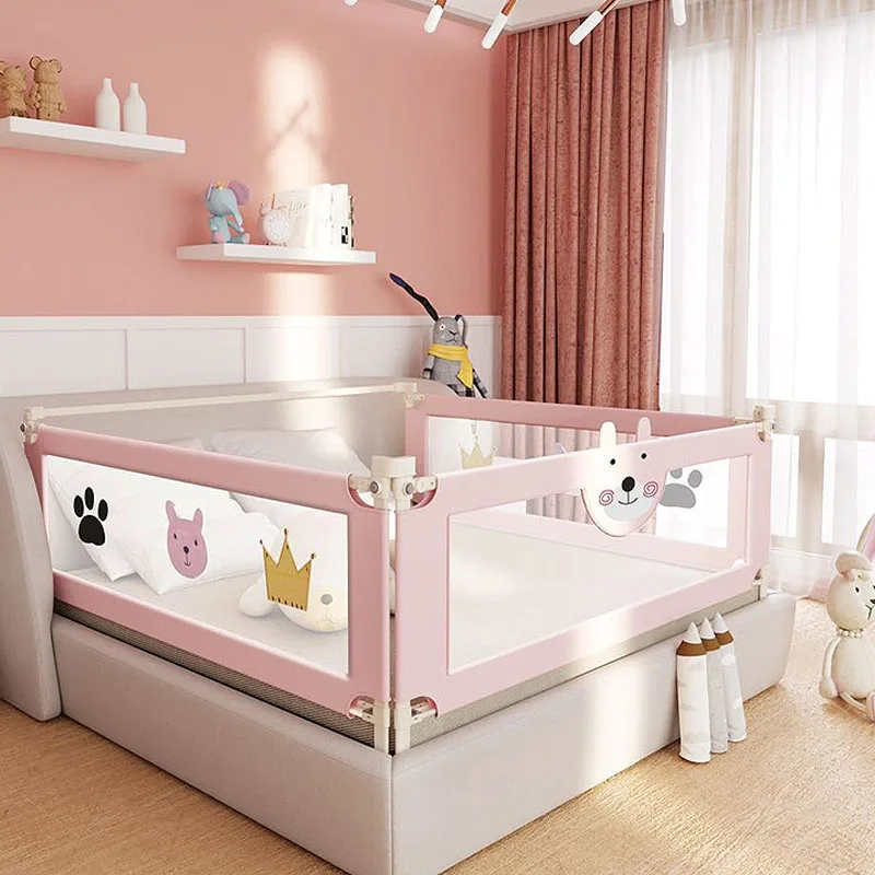 

180cm Portable Baby Bed Railing Guard Height Adjustable Safety Bed Fence Children Crib Rail Kids Bed Protection Barrier