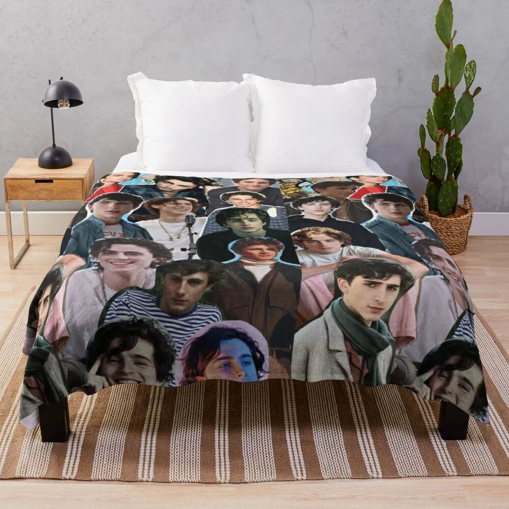 

Collage Saint Timothee ChalametThrow Blanket Woven Blanket