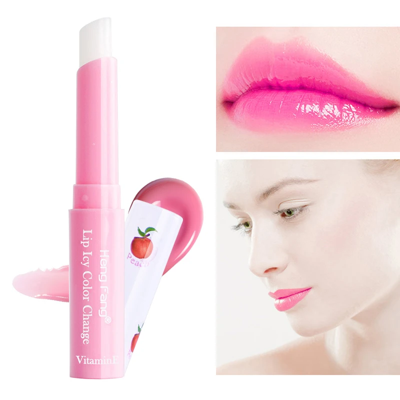 

Натуральный Увлажняющий персиковый бальзам для губ, температура, водонепроницаемый, долговечный, против сушки, косметика для ухода за губа...