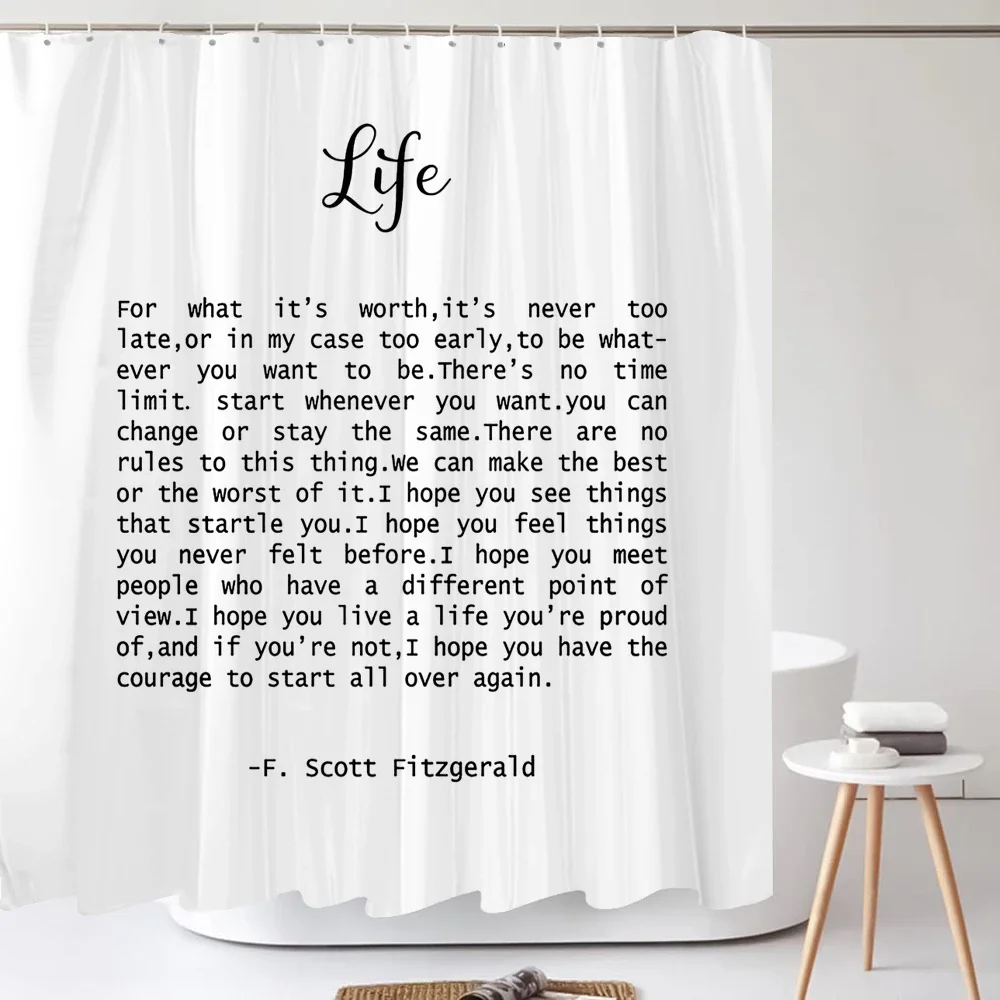 Черно-белая занавеска для душа Moderna