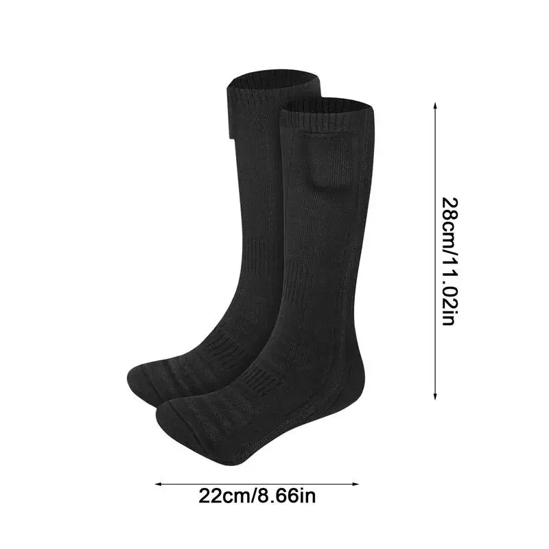 1Pair Men Women Battery USB Charging Thermal Leg Self Heating Socks Winter Cycling Electric Heated Socks Foot Warmer Socking