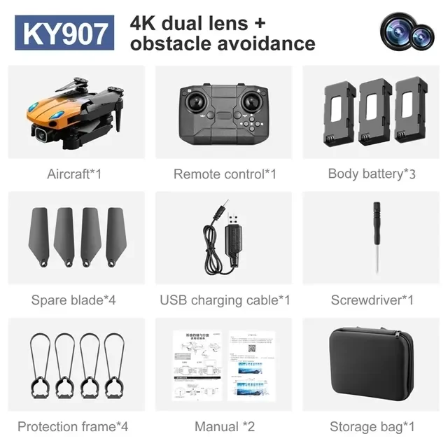 

Мини-Квадрокоптер с камерой 4K, Wi-Fi, FPV