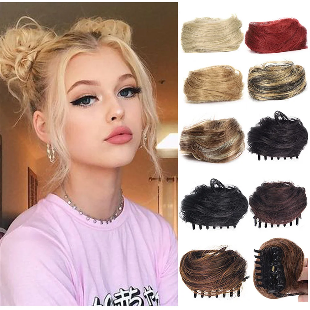 

Hair Bun Wig Hairpin Invisible Claw Clip Fluffy Messy Hairpieces Ponytail Hair Styling Barrette Lazy Hair Accessories Headdress