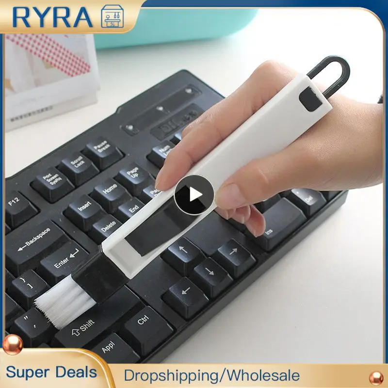 

Cleaning Brush With Dustpan Small And Portable Multifunctional Cleaning Brush 2 Colours Plastic Window Slot Brush Crevice Brush