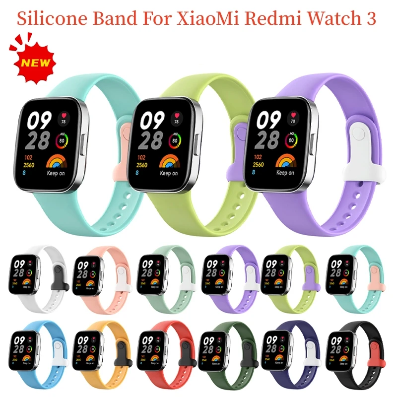 

Silicone Band For XiaoMi Redmi Watch 3 Accessories Replacement Wristband Soft sport belt bracelet Correa Mi Watch Lite 3 strap