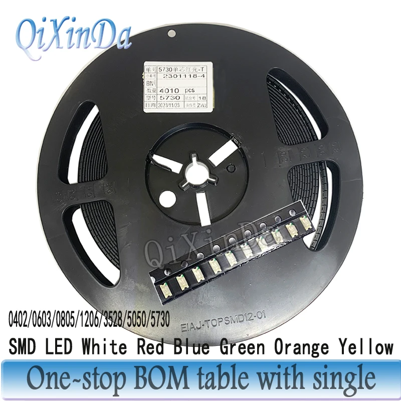 Набор светодиодов A plate 1206 0805 0603 SMD красный желтый зеленый белый синий оранжевый