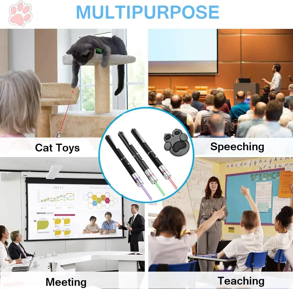 Лазерная указка 4 мВт высокая лазерный измеритель для домашних животных игрушка