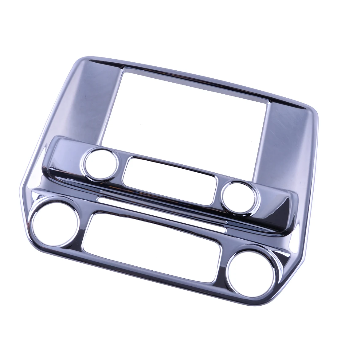 

Car Console Center Navigation Cover Trim GPS Panel Fit for Chevy Silverado GMC Sierra 2014 2015 2016 2017 2018 Silver Chrome ABS