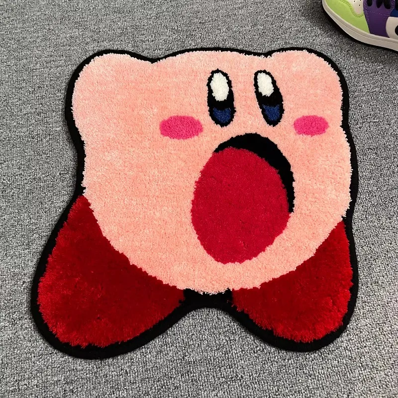 

Ковер Kirby, мультяшный напольный коврик, домашняя и детская комната, коврик маленького размера для спальни, впитывающий и моющийся в стиле Ins, подарок для детей