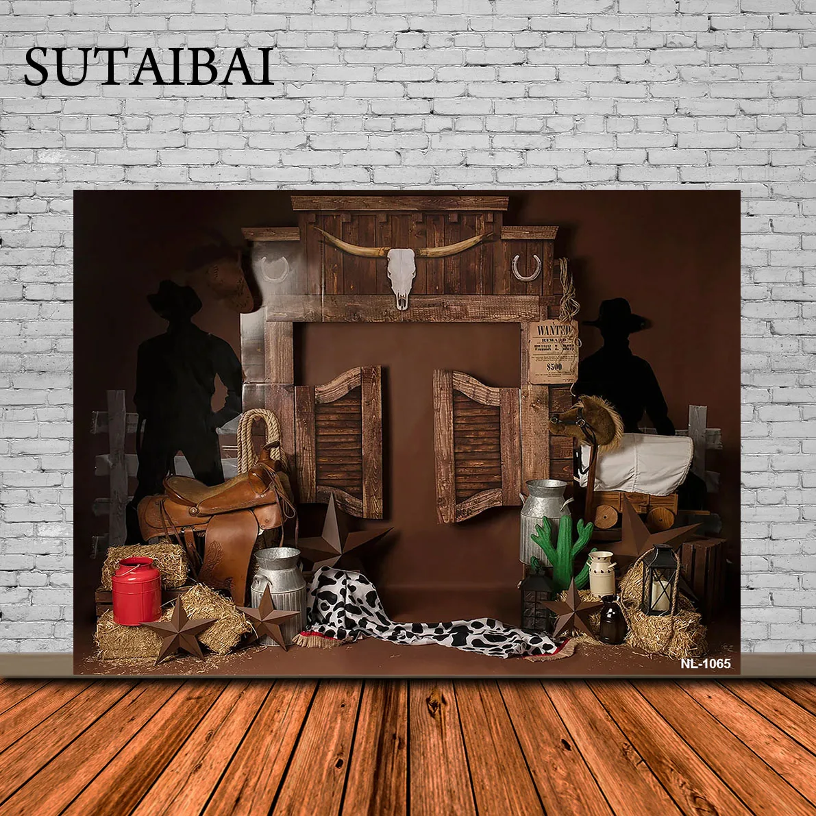 

Западный ковбойский фон Американский Западный тематический баннер для вечеринки деревенский деревянный салонный знак требуемый плакат для мальчика Дети День рождения фон