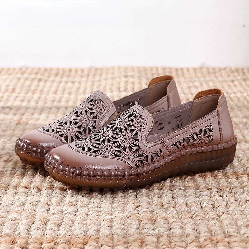 

Spring Genuine Leather Shoes Women Flats 2022 Summer New Ladies Flower Platform Shoes for Female Casual Flat Shoes Woman Loafers
