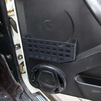 2 pcs car interior door panel storage basket aluminum alloy black car styling for lada niva 4x4 09 19 auto interior accessories